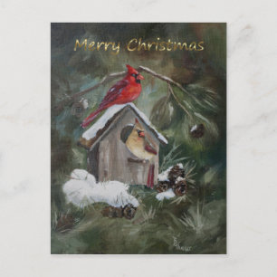 Cardinal Home Sweet Home Christmas Card