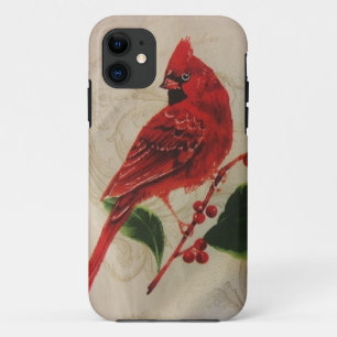 Cardinal in Holly Bush iPhone 11 Case