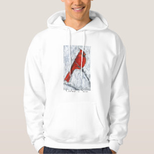 Cardinal in Snow Hoodie