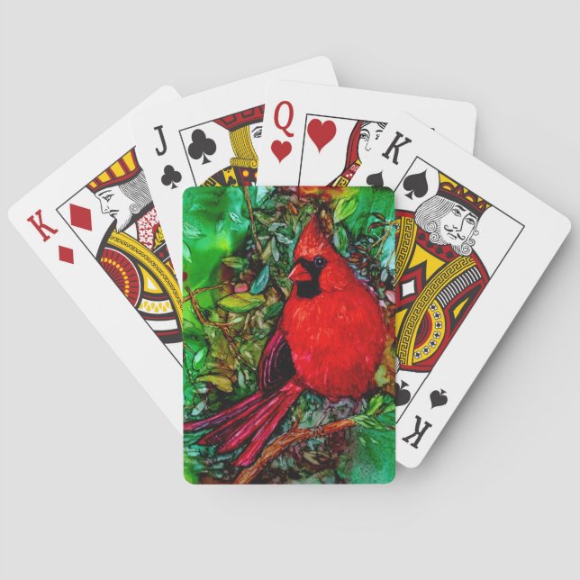 Cardinal In the Tree Playing Cards (Back)