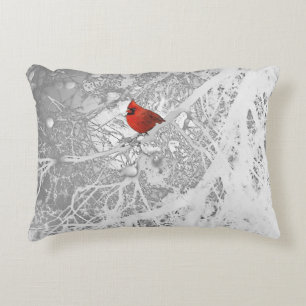 Cardinal in Winter Decorative Cushion