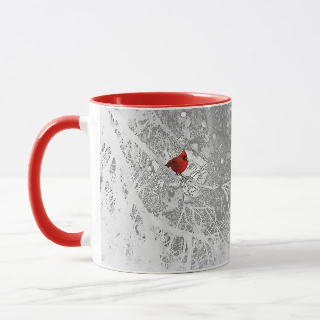 Cardinal in Winter Mug (Left)