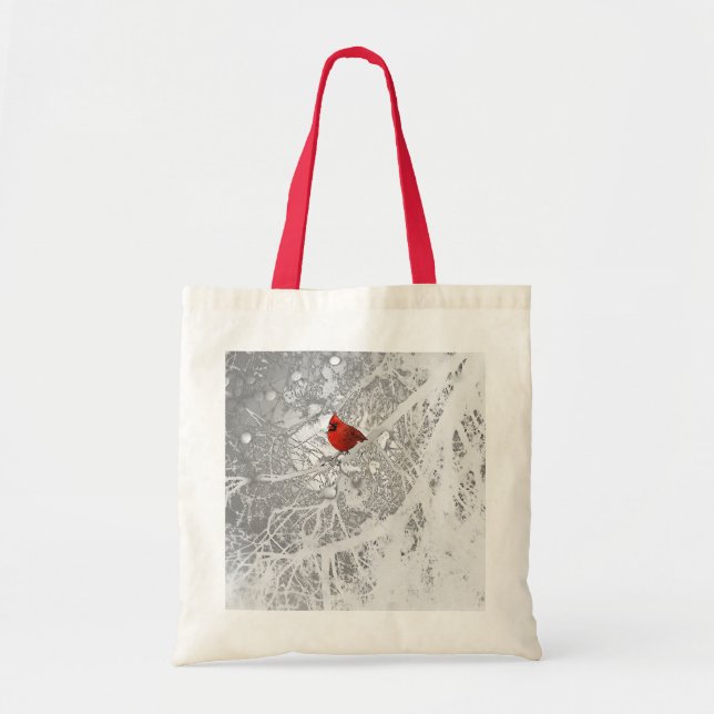 Cardinal in Winter Tote Bag (Front)