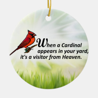 Cardinal in Your Yard Ceramic Ornament