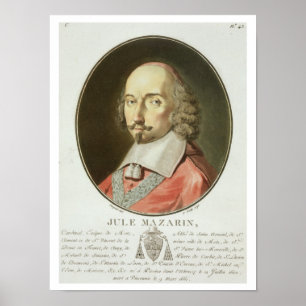 Cardinal Jules Mazarin (1602-61) from 'Portraits d Poster