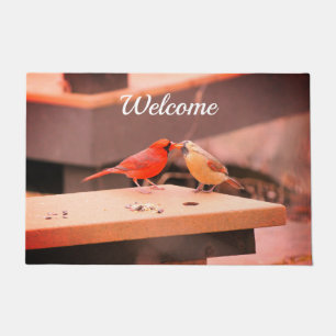 Cardinal Kiss Doormat