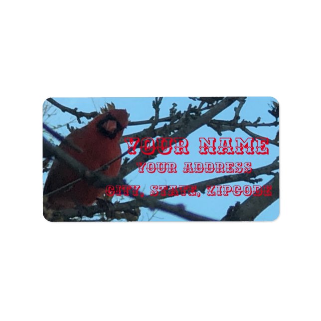 Cardinal  label (Front)