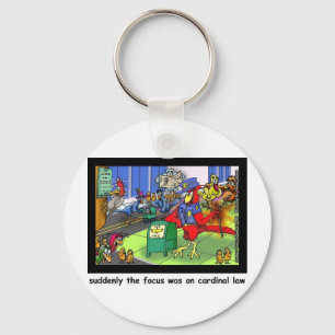 Cardinal Law Funny Law Cartoon Gifts & Collectable Key Ring