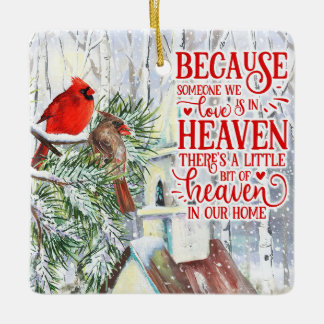 Cardinal Loved One Memory Ornament