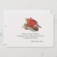 Cardinal Memorial Christmas Card
