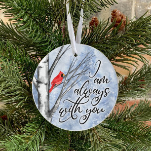 Cardinal Memorial Christmas Ornament Always with
