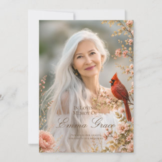 Cardinal Memorial Funeral Program for Her
