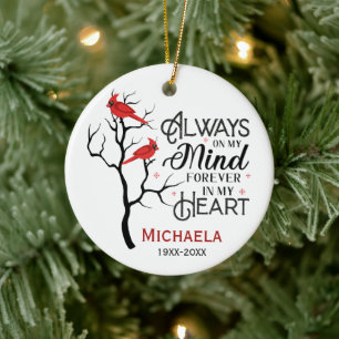 Cardinal Memorial Ornament