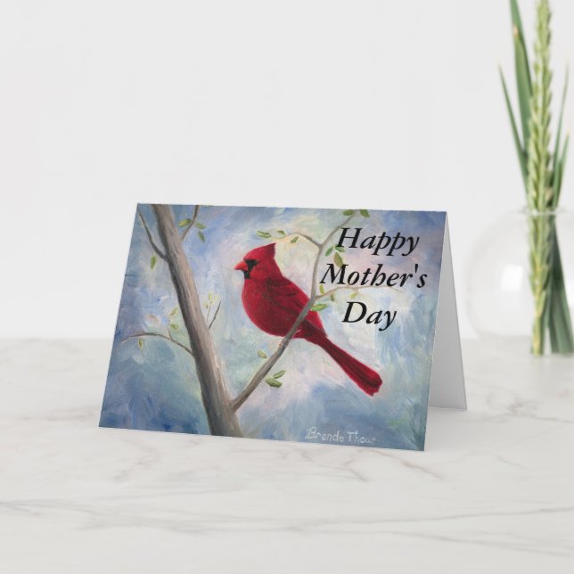 cardinal Mother's Day Card (Front)