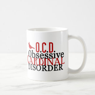 Cardinal Obsessed Funny Coffee Mug