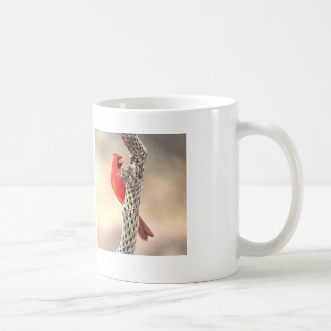 Cardinal on a Cholla Coffee Mug (Right)