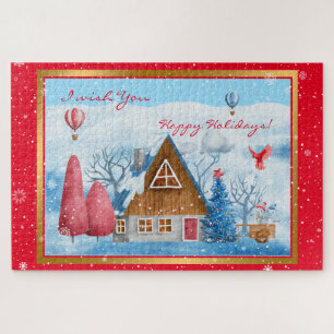 Cardinal on Landscape Customise Jigsaw Puzzle
