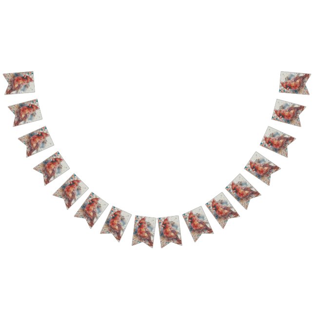 Cardinal on Virginia Road Map Bunting (All)