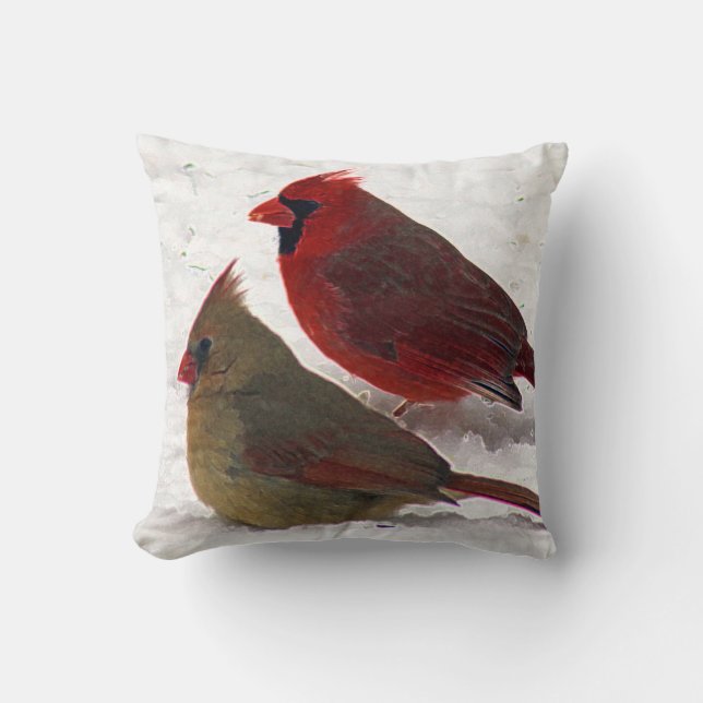 Cardinal Pair Pillow (Front)