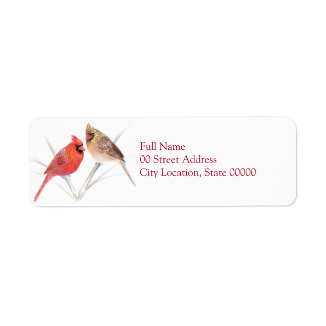 Cardinal pair return address label (Front)