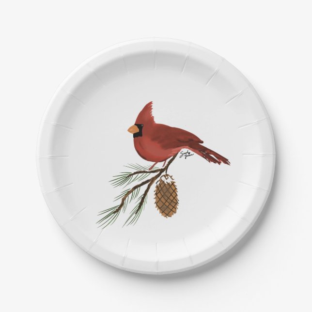 Cardinal Paper Plate (Front)