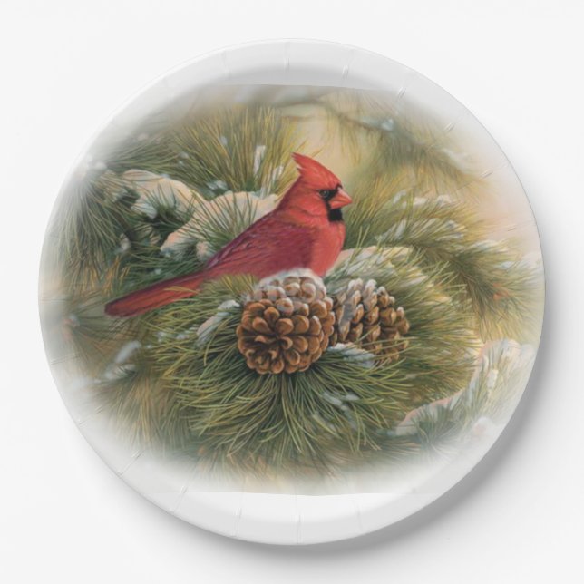 Cardinal Paper Plate (Front)