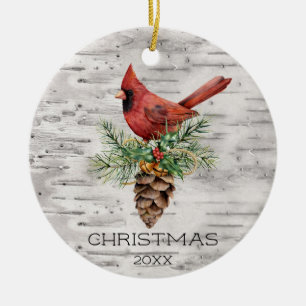 Cardinal Photo Ceramic Ornament