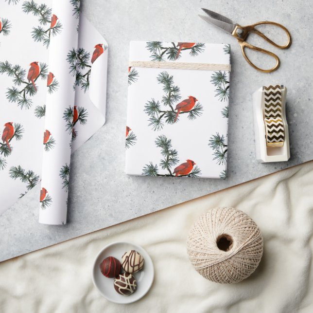 Cardinal Pine Wrapping Paper (Crafts)