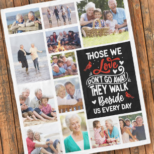 Cardinal Poem Photos Memorial Keepsake Fleece Blanket