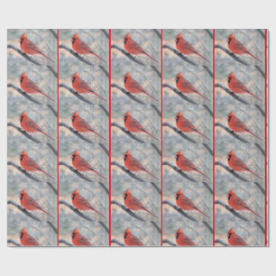 Cardinal Pose Wrapping Paper