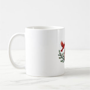 Cardinal Red Barn Winter Night Coffee Mug