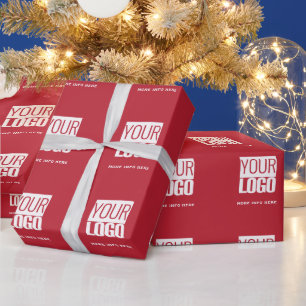cardinal red - custom logo wrapping paper