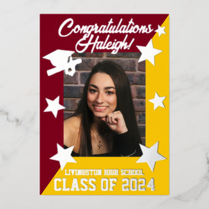 Cardinal Red/Gold/Silver, Diagonal Graduation 