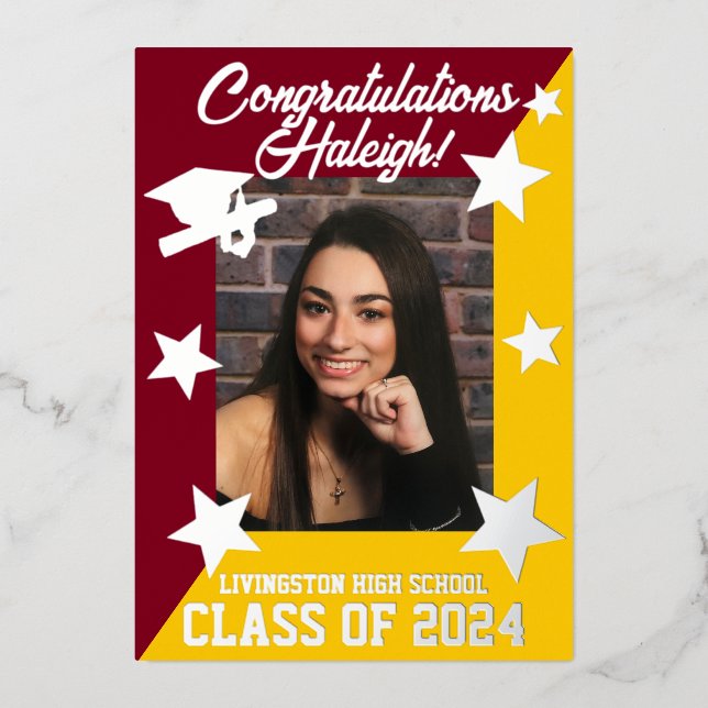 Cardinal Red/Gold/Silver, Diagonal Graduation  (Front)
