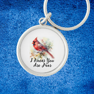 Cardinal Red Remembrance Personalise Key Ring