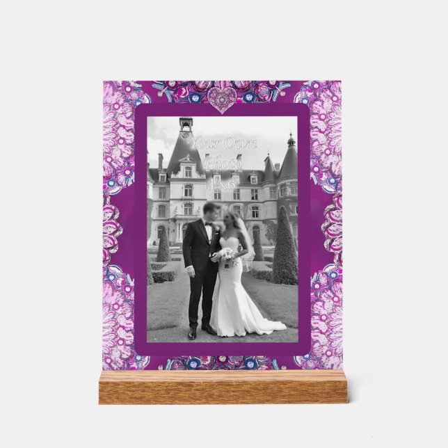 Cardinal red Rosace Acrylic Sign (Front)