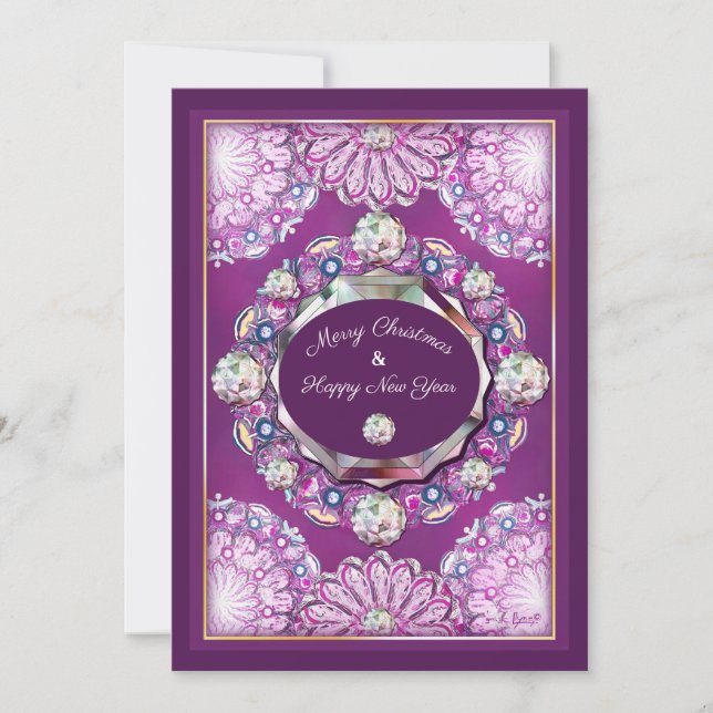 Cardinal red Rosace Card (Front)