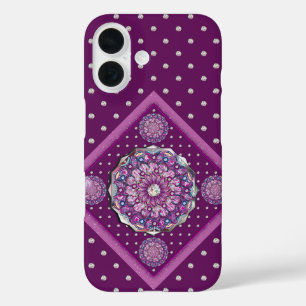 Cardinal Red Rosace iPhone 16 Case