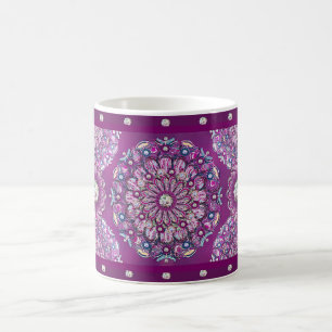 Cardinal red Rosace Coffee Mug