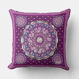 Cardinal red Rosace Cushion