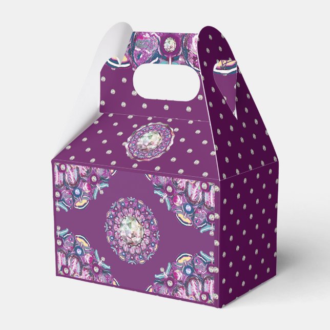 Cardinal Red Rosace Favour Box (Front Side)