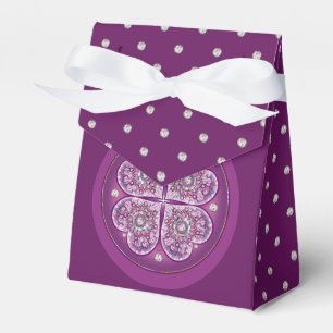 Cardinal red Rosace Favour Box