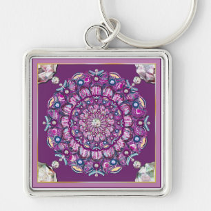 Cardinal Red Rosace Key Ring