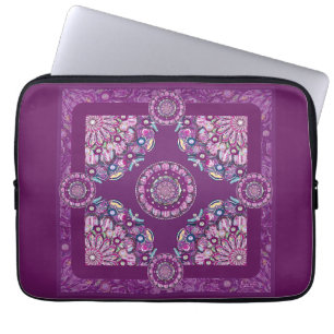 Cardinal Red Rosace Laptop Sleeve