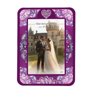 cardinal red rosace magnet