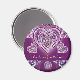 Cardinal Red Rosace Magnet