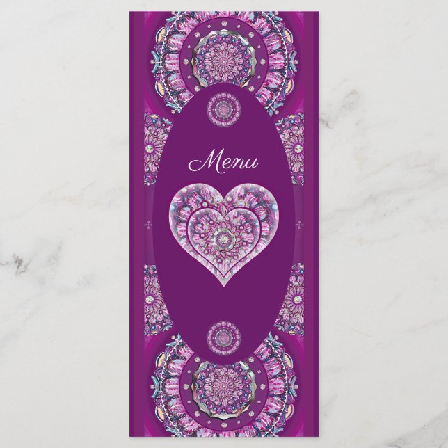 Cardinal red Rosace Menu (Back)