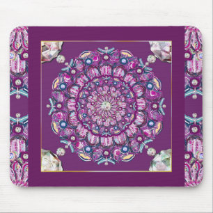 Cardinal Red Rosace Mouse Pad