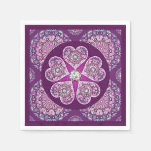 Cardinal Red Rosace Napkin