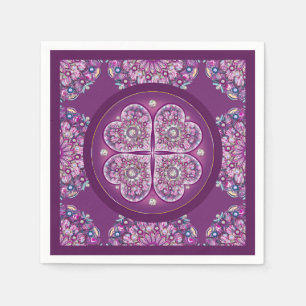 Cardinal Red Rosace Napkin